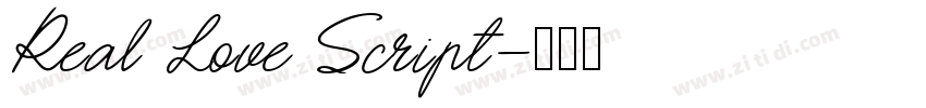 Real Love Script字体转换